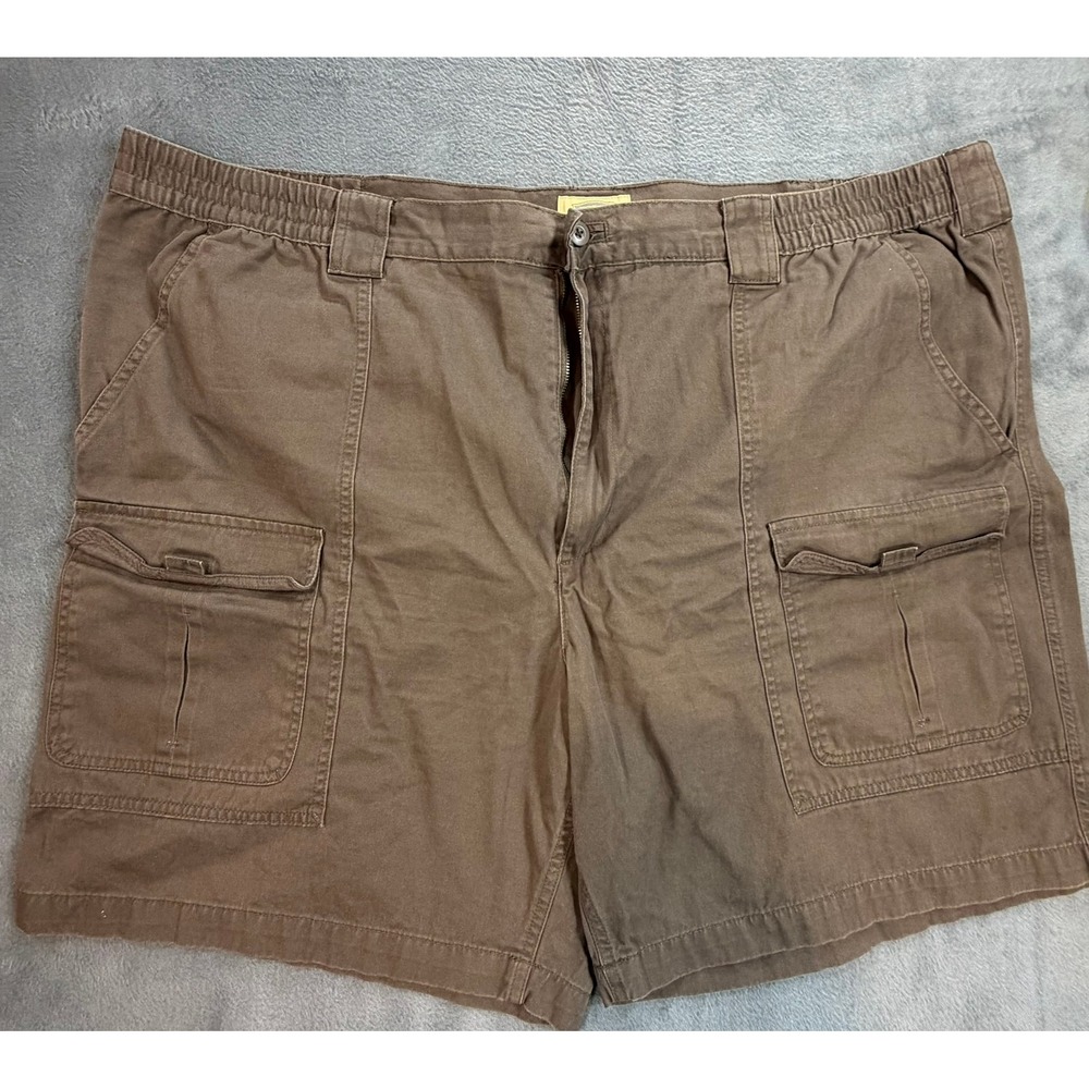 The Foundry Supply Co Mens Brown Cargo Shorts Size 54 Elastic Waist Cotton